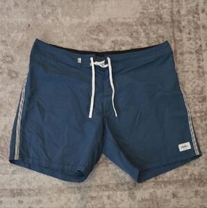 Rhythm Navy Blue Board Shorts with White Accents Size‎ 36